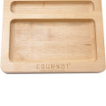 Wholesale Cheap Multi functional Natural Bamboo tobacco Rolling Tray With Pre Rolled Cone Holder custom logo